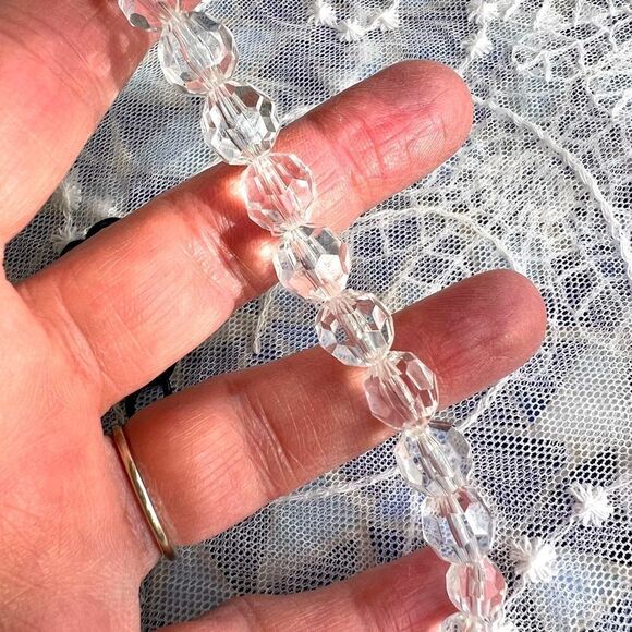 Long Multichain & Bead Necklace Black White Pink - Picture 4 of 9